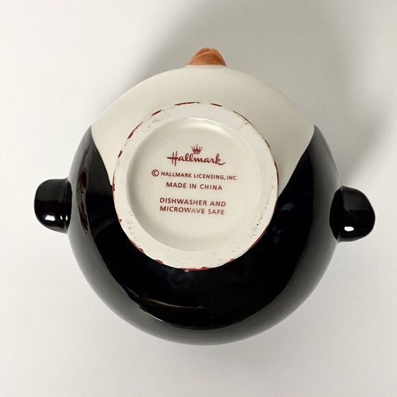 Hallmark 2007 Colorful Ceramic Penguin Shaped Bowl Dish Holiday Hosting Hostess - Picture 10 of 13